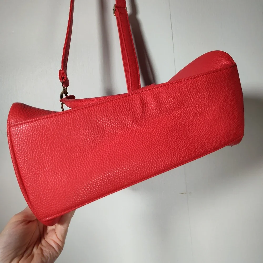 FOCO Washington Nationals MLB Red Pebbled Satchel Crossbody Bag Handbag Fan Gear